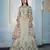 Dark Grey Zari and thread embroidered georgette semi stitched Party lehenga