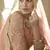 Tumbleweed Peach Dori work and Sequins embroidered net semi stitched Wedding and Party lehenga