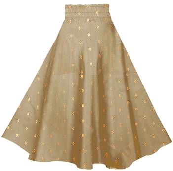 Yellow plain taffeta girls-top-bottom 4