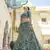 prepossessing Feldgrau green embroidered net semi stitched lehenga