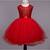 Sequins Sleeveless Party Wear Dress Frock With Lace Band For Girls Red