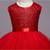 Sequins Sleeveless Party Wear Dress Frock With Lace Band For Girls Red