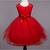 Sequins Sleeveless Party Wear Dress Frock With Lace Band For Girls Red