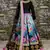 Gorgeous Peacock blue and Black Dori and Sequins Embroidered Art Silk Lehenga choli for wedding