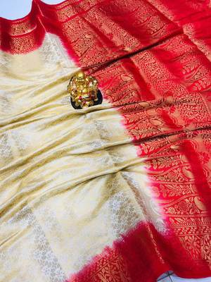 Multicolor softly silk handloom saree 1