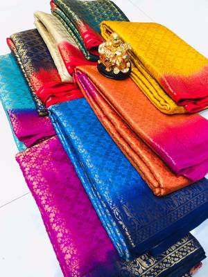 Multicolor Softly Silk Handloom Saree 2