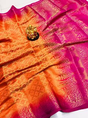 Multicolor Softly Silk Handloom Saree 1