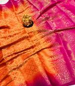 Multicolor Softly Silk Handloom Saree