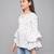 White printed crepe kids-tops