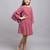 Maroon printed crepe kids-tops