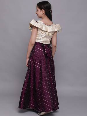 Purple woven taffeta kids-girl-gowns 4
