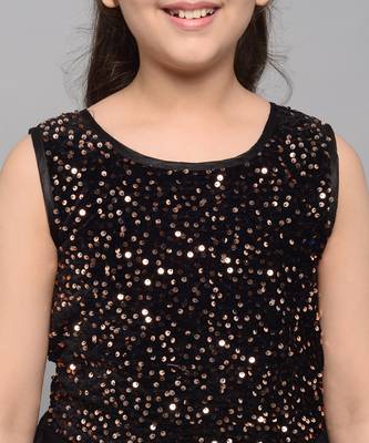 Gold embroidered velvet kids-girl-gowns 5