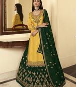 Yellow embroidered georgette salwar
