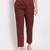 Maroon printed cotton trousers