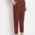 Maroon printed cotton trousers