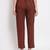 Maroon printed cotton trousers