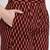 Maroon printed cotton trousers