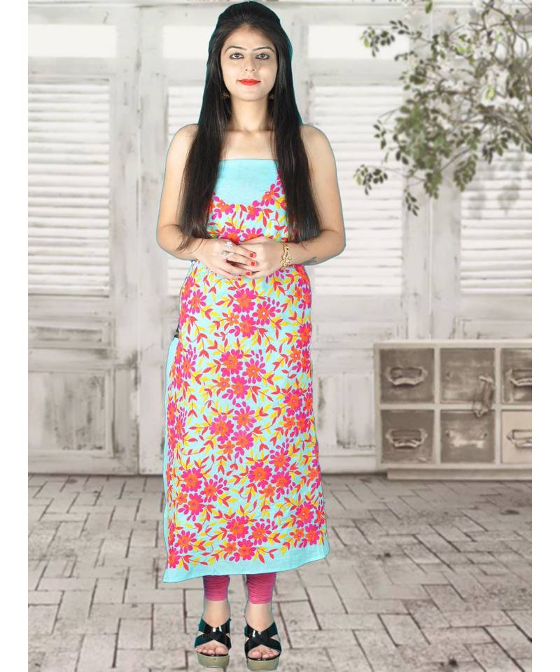 cotton anarkali dress amazon Women's Cotton Printed Anarkali Kurti with Palazzo Pants Set, Floral_486 at  Amazon Women's Clothing store