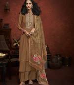 Bronze embroidered pure viscose salwar