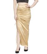 Gold plain satin skirts