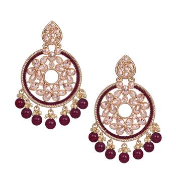 Maroon earrings 1