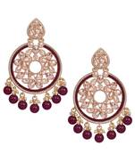 Maroon earrings