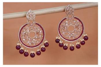 Maroon earrings 2