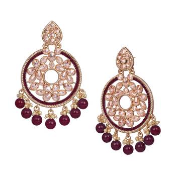 Maroon earrings 3