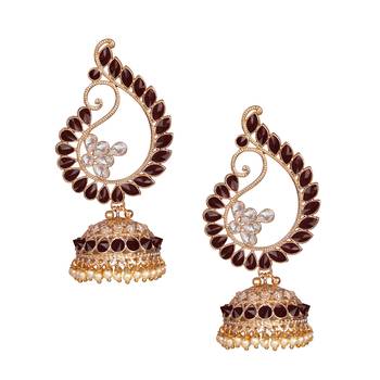Maroon earrings 2