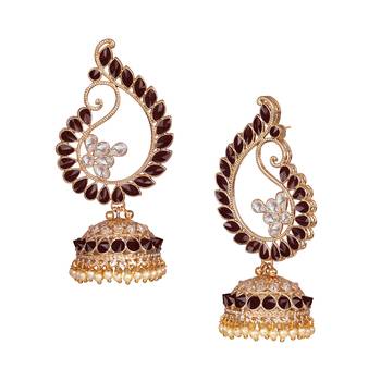 Maroon earrings 3