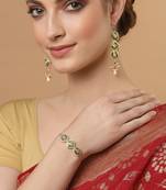 Green pearl earrings