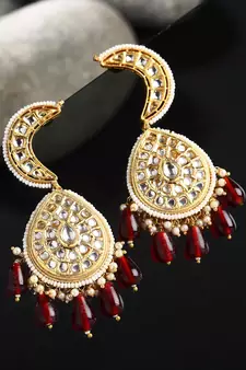 Red pearl earrings