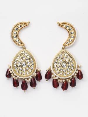 Red pearl earrings 4