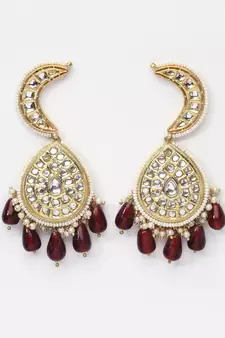 Red pearl earrings