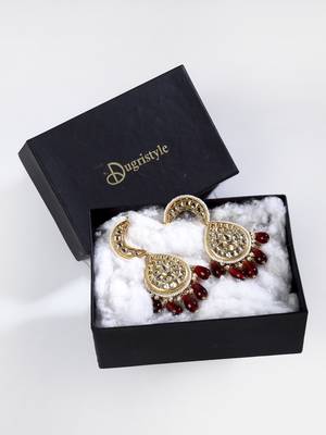 Red pearl earrings 5