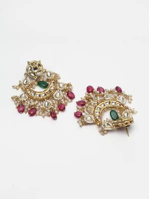 Green pearl earrings 3