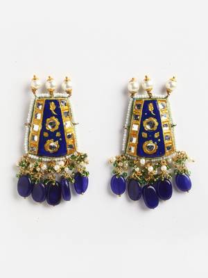 Blue pearl earrings 3