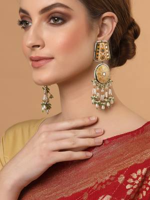 Pink pearl earrings 1