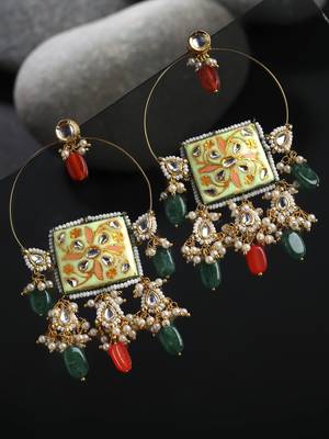 Green pearl earrings 2