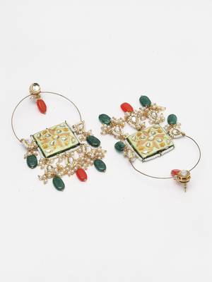 Green pearl earrings 4