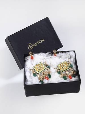 Green pearl earrings 5
