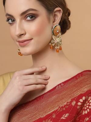 Pink pearl earrings 1