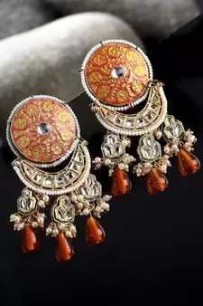 Pink pearl earrings