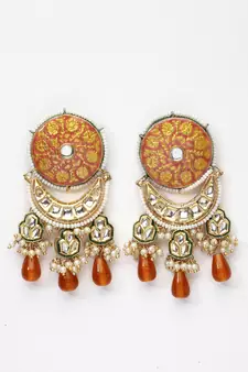 Pink pearl earrings