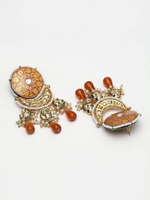 Pink pearl earrings 4