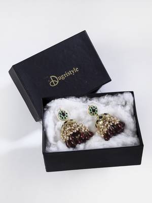 Green pearl earrings 5