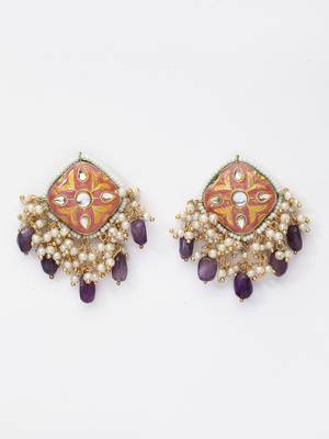Red pearl earrings 3