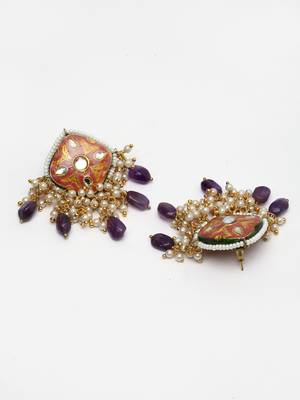 Red pearl earrings 4