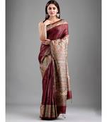 PURE DESHI TASSAR MADHUBANI HANDPAINTED SAREE with blouse
