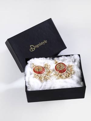 Red pearl earrings 5